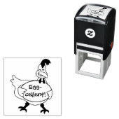 Uitstekende Rubber Stamp Kip Holding Eieren Custom Zelfinktende Stempel (In situ)