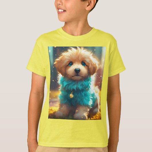 Uitstekende Schattigee puppy illustratie T-shirt (Voorkant)