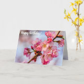 Uitstekende schoonheid van roze Sakura-bloemen in  Kaart (Gele Bloem)