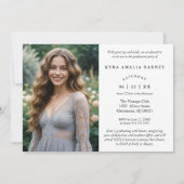 Uitstekende Script Collage 4 Foto's Tijdlijn Afstu Kaart (Achterkant)