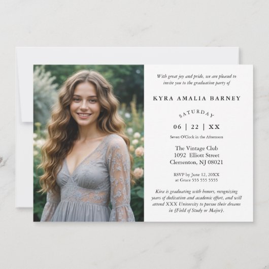 Uitstekende Script Collage 4 Foto's Tijdlijn Afstu Kaart (Achterkant)