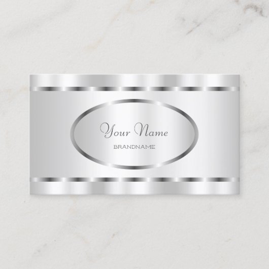 Uitstekende Silver Effect Professional en legant Visitekaartje (Voorkant)