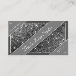Uitstekende Silver Glitter Glam Stars Professional Visitekaartje