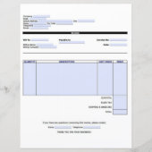 Uitstekende sjabloon factuur (Voorkant)