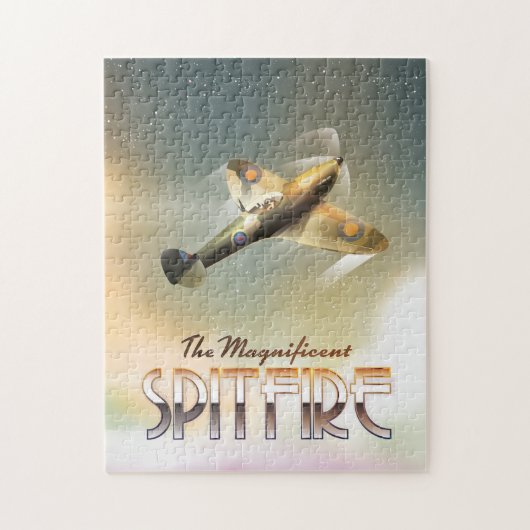 Uitstekende spitfire-reisposterafdrukken legpuzzel (Verticaal)