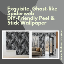 Uitstekende, spookachtige Spiderweb DIY Peel and S Behang