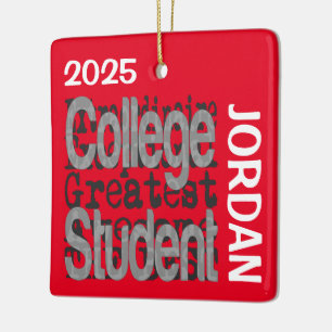 Uitstekende Student Aller Tijden CUSTOM Keramisch Ornament