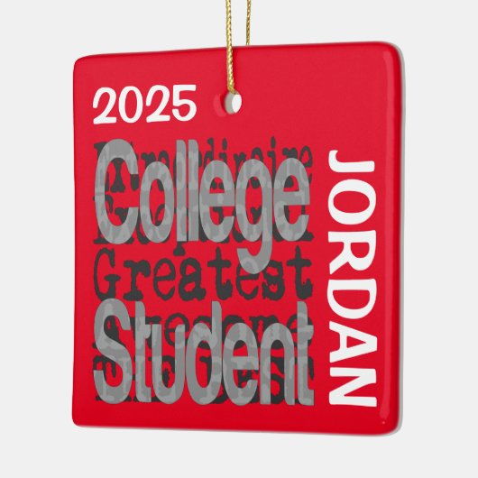 Uitstekende Student Aller Tijden CUSTOM Keramisch Ornament (Links)
