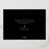 Uitstekende Swirl FOIL Nieuwjaarskaart Folie Feestdagenkaart (Achterkant)