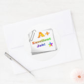 Uitstekende taak A+-sticker Ronde Sticker (Envelop)