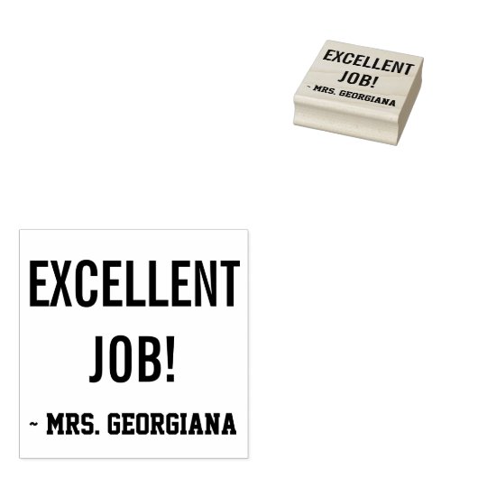 "UITSTEKENDE TAAK!" + Rubberstempel voor leraar (Gestempeld)