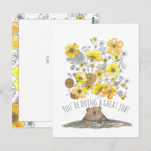 Uitstekende taakleraar briefkaart (Voorkant / Achterkant)