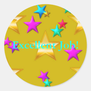Uitstekende taakomschrijving ronde sticker