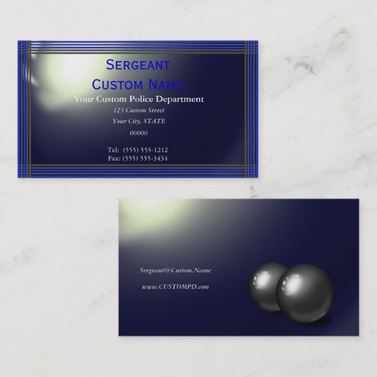 Uitstekende Thin Blue Line Aangepaste Visitekaartj Visitekaartje (Voorkant / Achterkant)