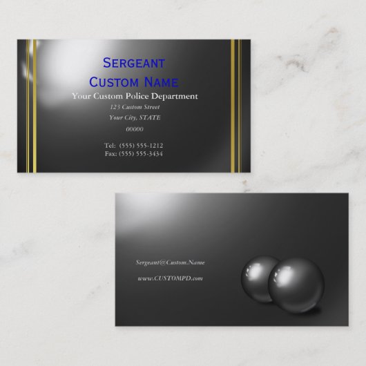 Uitstekende Thin Blue Line Aangepaste Visitekaartj Visitekaartje (Voorkant / Achterkant)