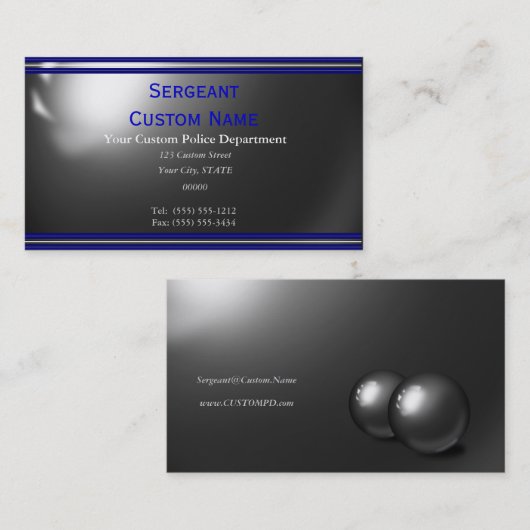 Uitstekende Thin Blue Line Aangepaste Visitekaartj Visitekaartje (Voorkant / Achterkant)