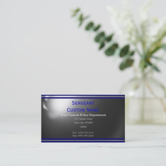 Uitstekende Thin Blue Line Aangepaste Visitekaartj Visitekaartje (Staand voorkant)