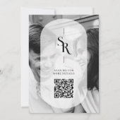 Uitstekende Vellum Transparancy Zwart Wit Initiale Save The Date (Achterkant)