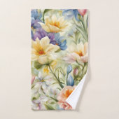 Uitstekende verfijnde lentebloemen. Schilderen Bad Handdoek (Handdoek)