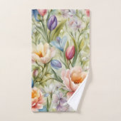 Uitstekende verfijnde lentebloemen. Schilderen Bad Handdoek (Handdoek)