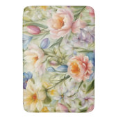 Uitstekende verfijnde lentebloemen. Schilderen Badmat (Voorkant Verticaal)