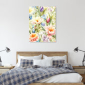 Uitstekende verfijnde lentebloemen. Schilderen Canvas Afdruk (Insitu (Slaapkamer))