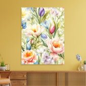 Uitstekende verfijnde lentebloemen. Schilderen Canvas Afdruk (Insitu (Woonkamer))