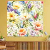 Uitstekende verfijnde lentebloemen. Schilderen Canvas Afdruk (Insitu (Woonkamer))