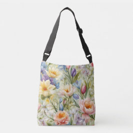 Uitstekende verfijnde lentebloemen. Schilderen Crossbody Tas