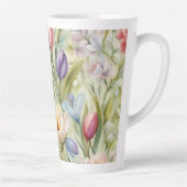 Uitstekende verfijnde lentebloemen. Schilderen Latte Mok (Rechts)