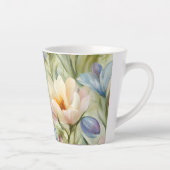 Uitstekende verfijnde lentebloemen. Schilderen Latte Mok (Rechts)