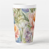 Uitstekende verfijnde lentebloemen. Schilderen Latte Mok (Voorkant)