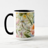 Uitstekende verfijnde lentebloemen. Schilderen Mok (Links)