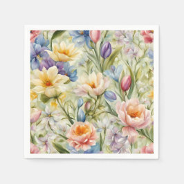 Uitstekende verfijnde lentebloemen. Schilderen Servet