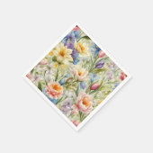 Uitstekende verfijnde lentebloemen. Schilderen Servet (Hoek)