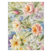 Uitstekende verfijnde lentebloemen. Schilderen Tafelkleed (Voorkant)