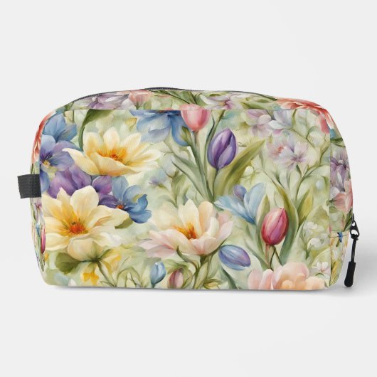 Uitstekende verfijnde lentebloemen. Schilderen Toilettasje (Voorkant)