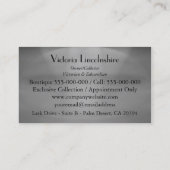 Uitstekende Vintage: 3,5 x 2 inch Visitekaartje (Achterkant)