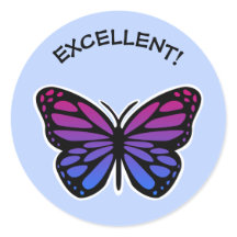 Uitstekende vlinder leraren blauw lof