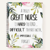 Uitstekende waardering voor verpleegkundigen Bedan Notitieboek (Voorkant)