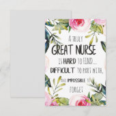 Uitstekende waardering voor verpleegkundigen Harte (Voorkant / Achterkant)