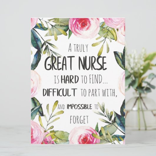 Uitstekende waardering voor verpleegkundigen Harte Kaart (Staand voorkant)