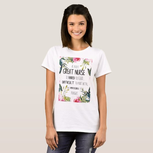 Uitstekende waardering voor verpleegkundigen Harte T-shirt (Voorkant volledig)