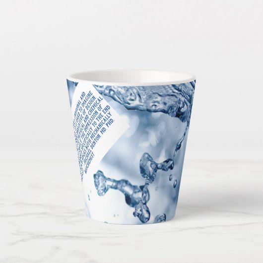 Uitstekende waterwetenschappelijke citaat latte mok (Voorkant)