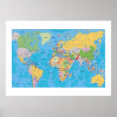 UITSTEKENDE WERELDKAART POSTER (Voorkant)