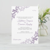 Uitstekende wijnstokken bruiloft uitnodiging | Lic (Staand voorkant)