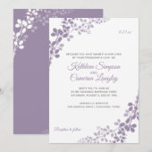 Uitstekende wijnstokken bruiloft uitnodiging | Lic (Voorkant / Achterkant)