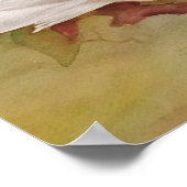 Uitstekende witte liefdesduiven poster (Hoek)