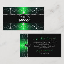 Uitstekende zwarte Groene  Grenzen met Logo