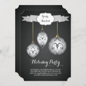 Uitstekende zwarte kerstfeestdag kaart (Voorkant / Achterkant)